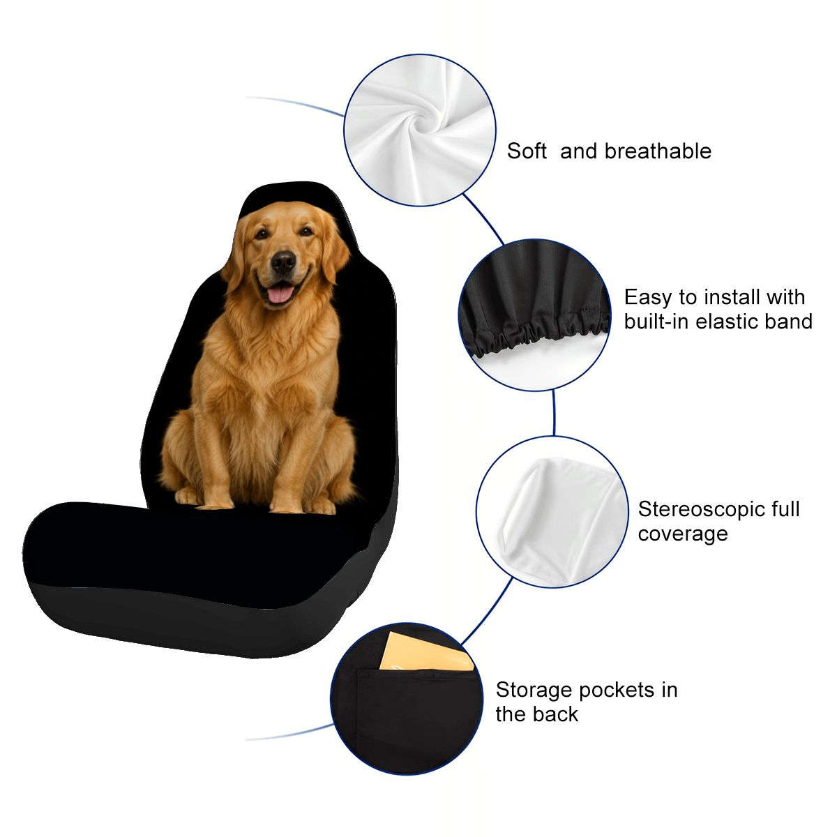 Golden Retriever Seat Cover